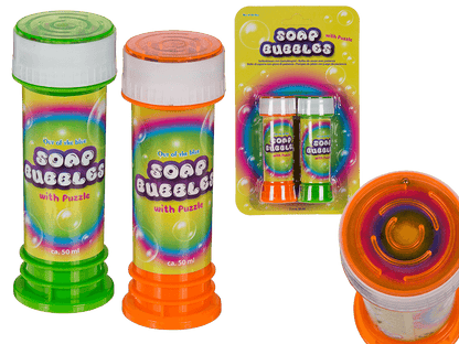 Soap bubbles with puzzle,