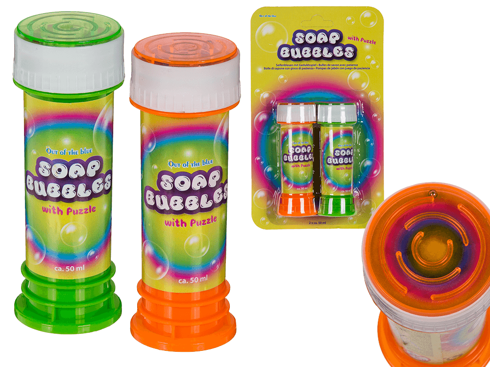 Soap bubbles with puzzle,
