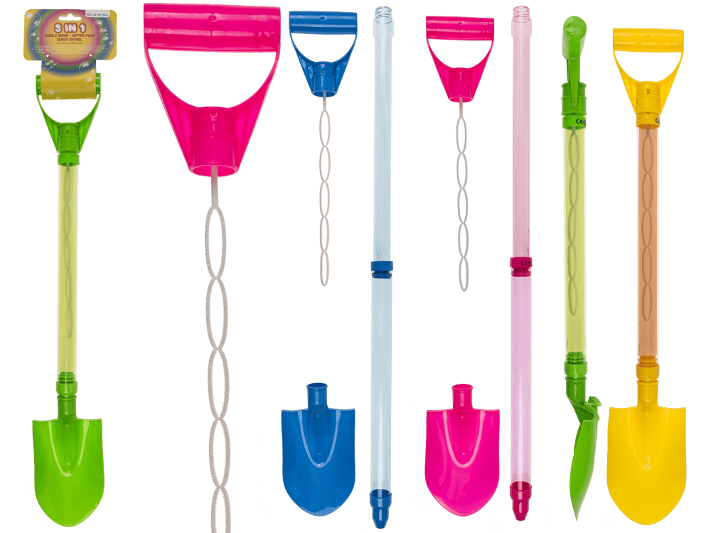 3-in-1 Bubble Wand, Water Pump, and Beach Shovel,