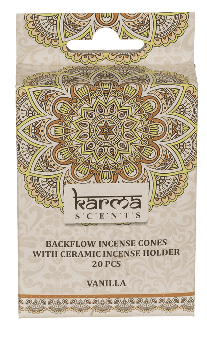 Backflow insence cone, Karma, 6 assorted,