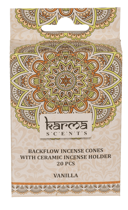 Backflow insence cone, Karma, 6 assorted,