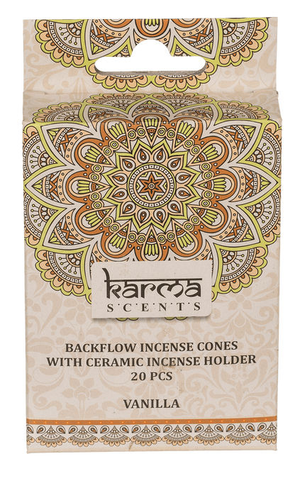 Backflow insence cone, Karma, 6 assorted,