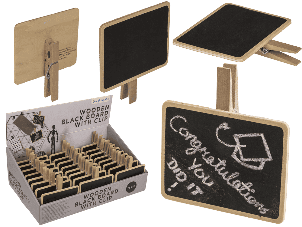 Large Wooden Blackboard with clip,