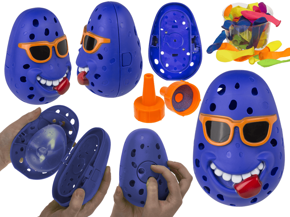 Water balloon throwing game with timer,