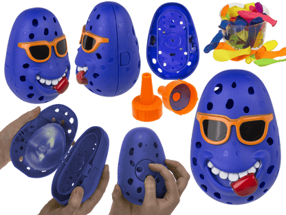 Water balloon throwing game with timer,