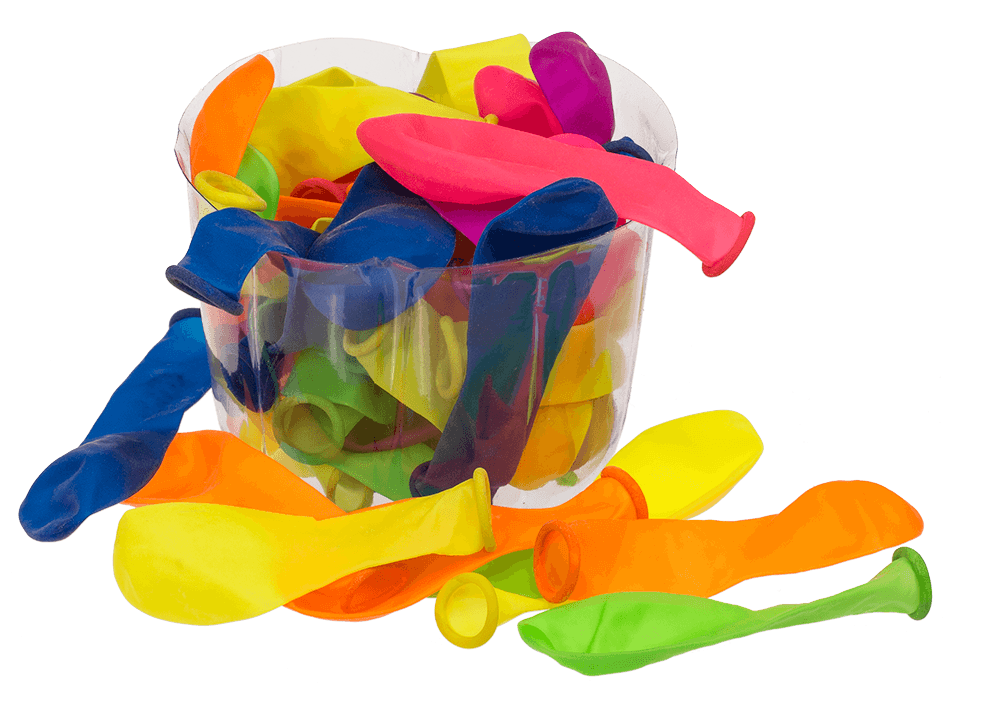 Water balloon throwing game with timer,