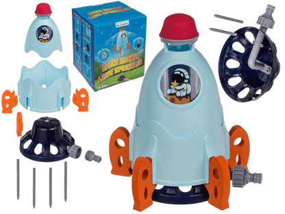 Flying Space Rocket Lawn Sprinkler, 33 cm.