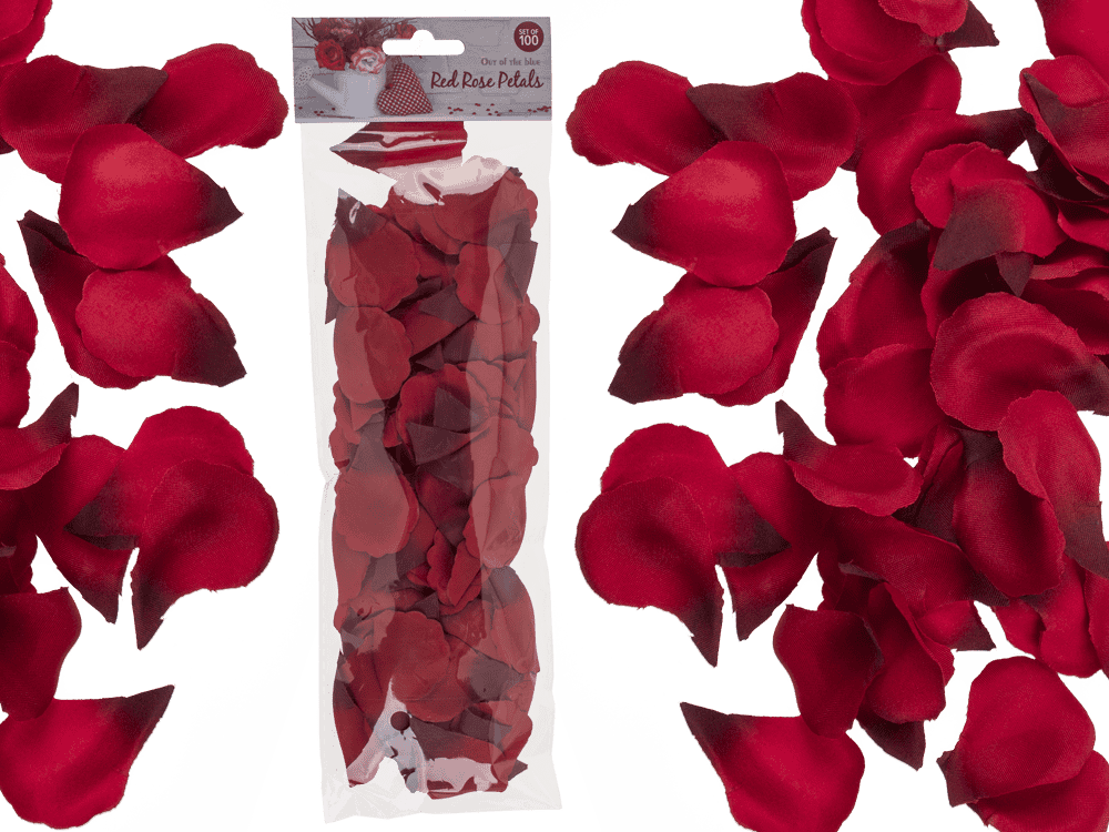 Red rose petals, 4 x 6 cm,