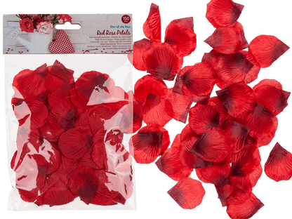 Red rose petals,