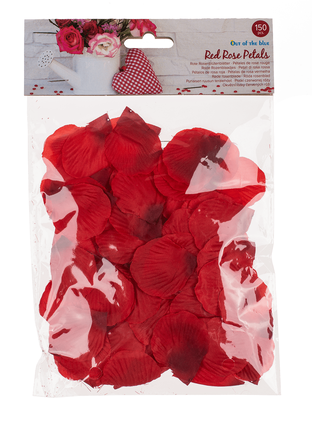 Red rose petals,