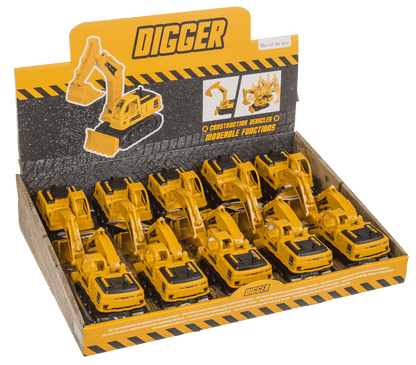 Digger with friction & moveable arm,
