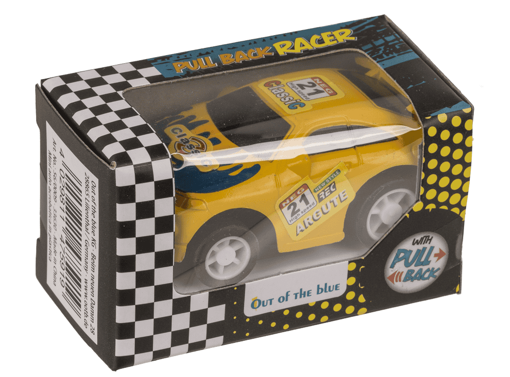 Racing car with pull back, approx. 5,5 x 4 cm,
