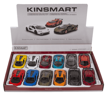 Metal model car with pull back, Lamborghini,