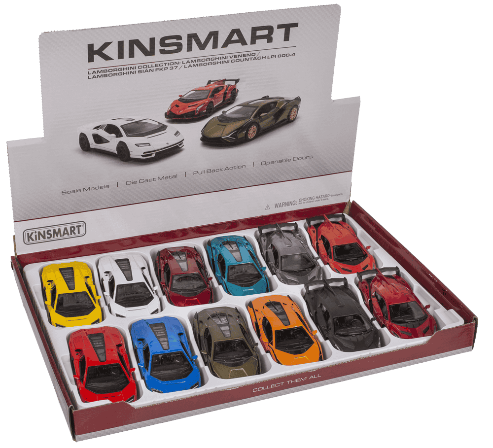 Metal model car with pull back, Lamborghini,