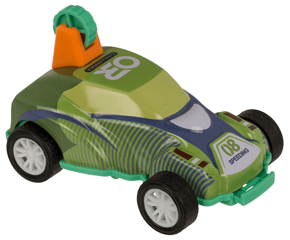 Mini stunt car with pull back, approx. 8 cm,