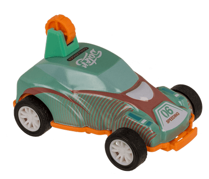Mini stunt car with pull back, approx. 8 cm,