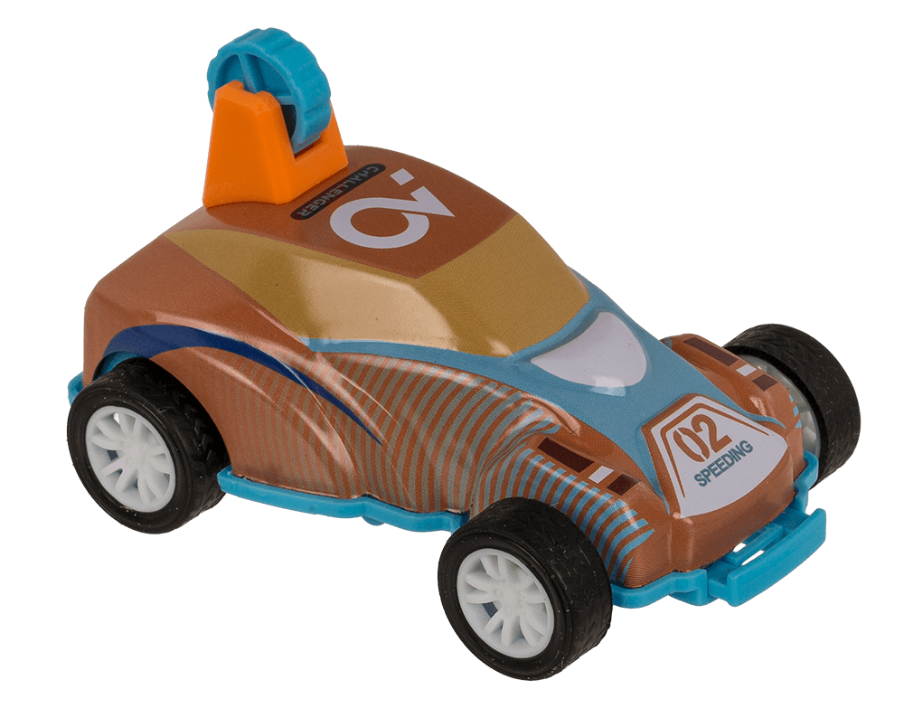 Mini stunt car with pull back, approx. 8 cm,