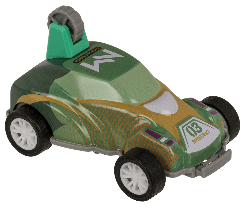 Mini stunt car with pull back, approx. 8 cm,