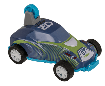 Mini stunt car with pull back, approx. 8 cm,