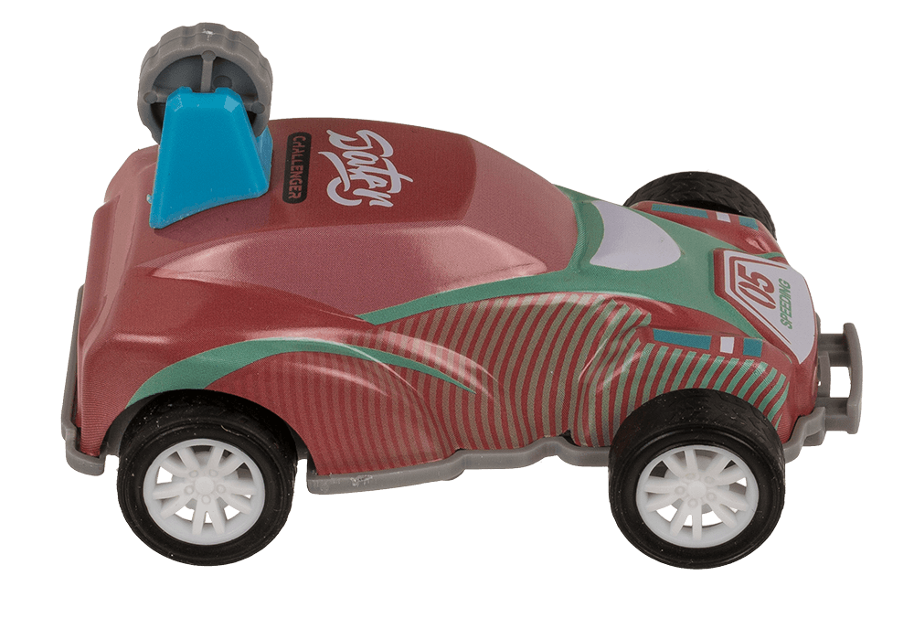 Mini stunt car with pull back, approx. 8 cm,