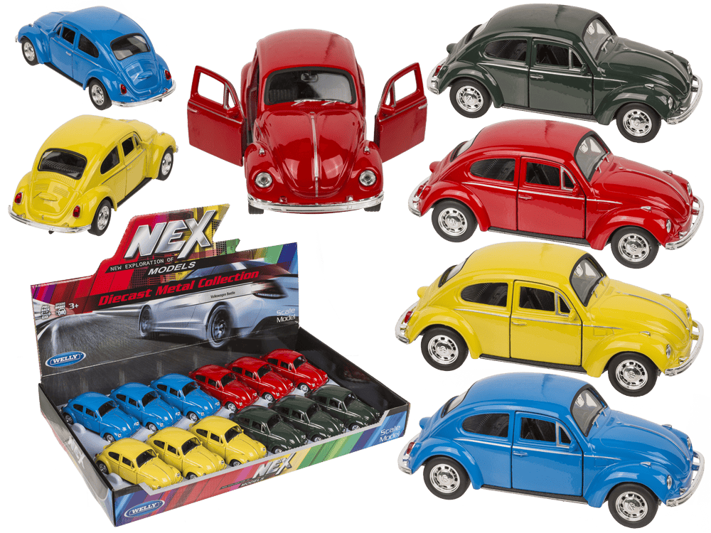 Model car with pull back, VW Beetle 1960,