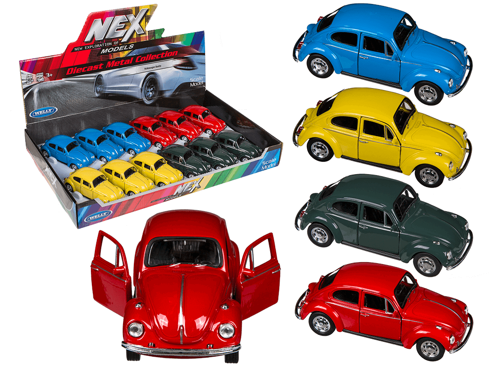 Model car with pull back, VW Beetle 1960,