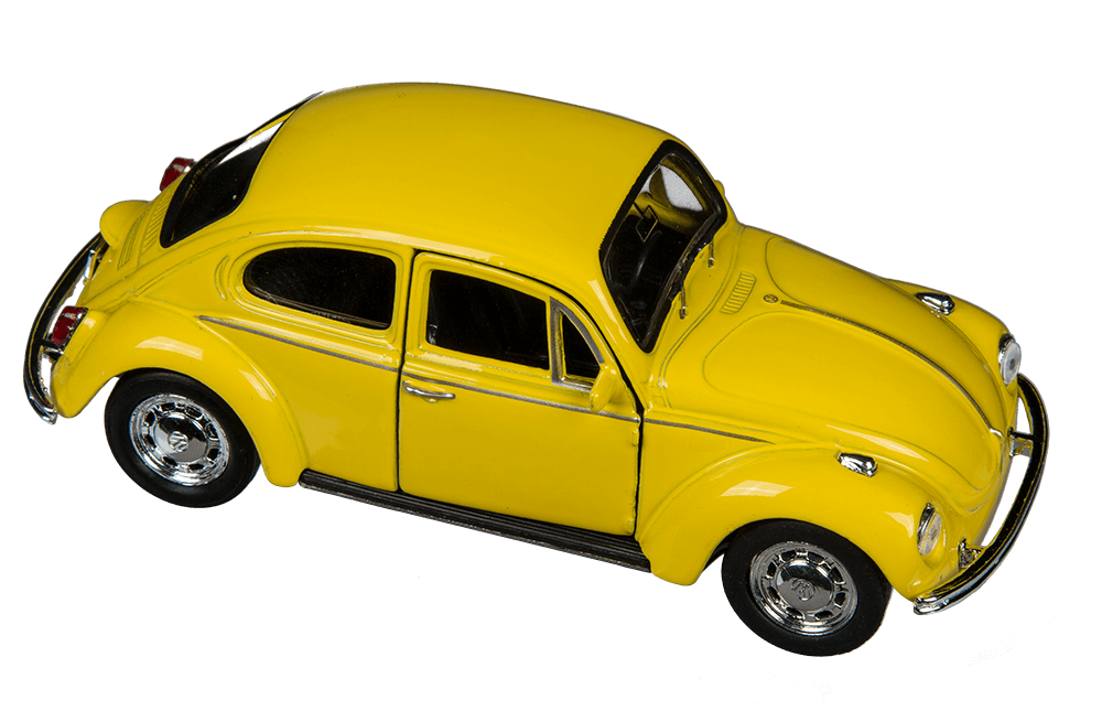 Model car with pull back, VW Beetle 1960,