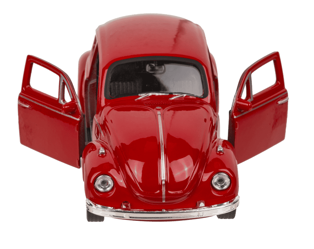 Model car with pull back, VW Beetle 1960,