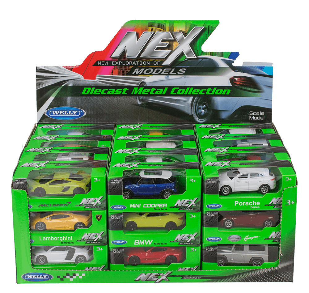 Metal model car, with plastic,