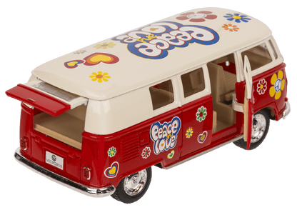 Metal model car with pull back, VW T1 Bus 1962 -,