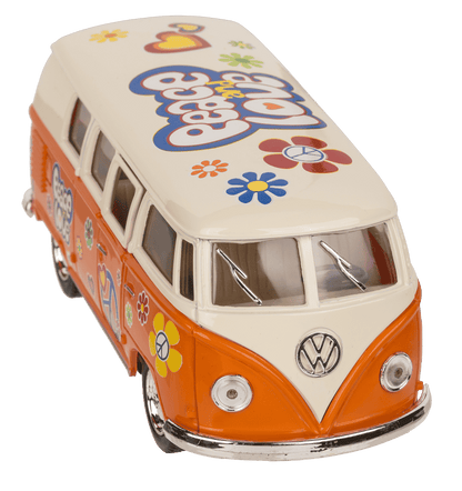 Metal model car with pull back, VW T1 Bus 1962 -,