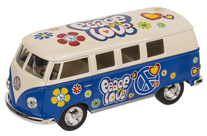 Metal model car with pull back, VW T1 Bus 1962 -,