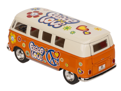 Metal model car with pull back, VW T1 Bus 1962 -,
