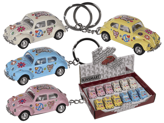 Keychain, model car with pull back,