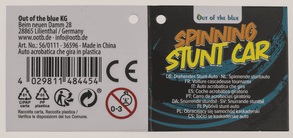 Spinning Stunt Car, 11,5 cm,