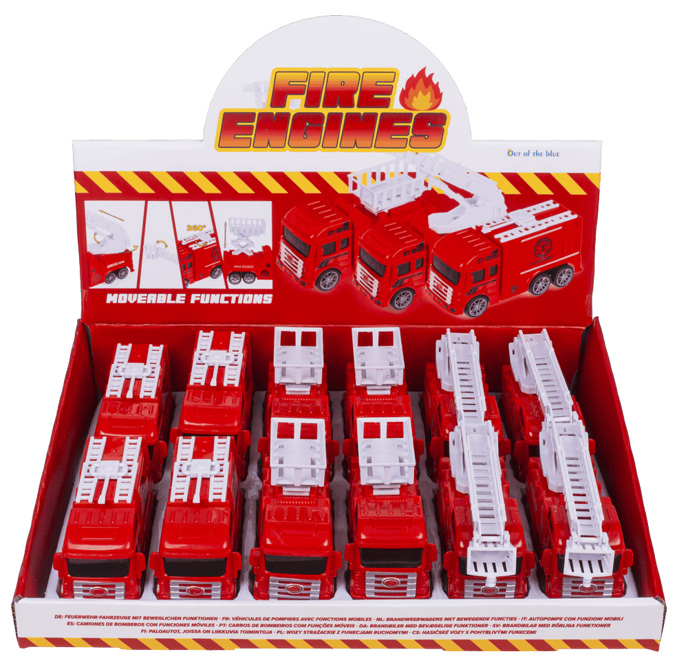 Fire Engines, with friction movement & moveable