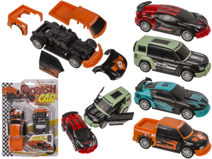 Burst car with pull back, 12,6 cm,