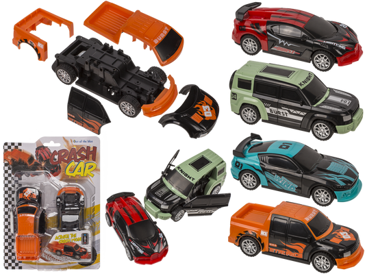 Burst car with pull back, 12,6 cm,