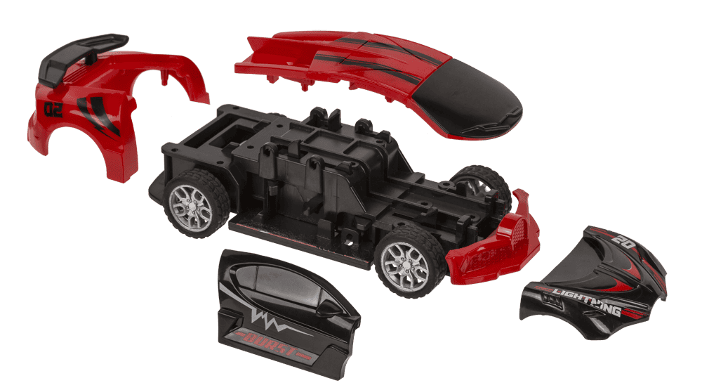 Burst car with pull back, 12,6 cm,