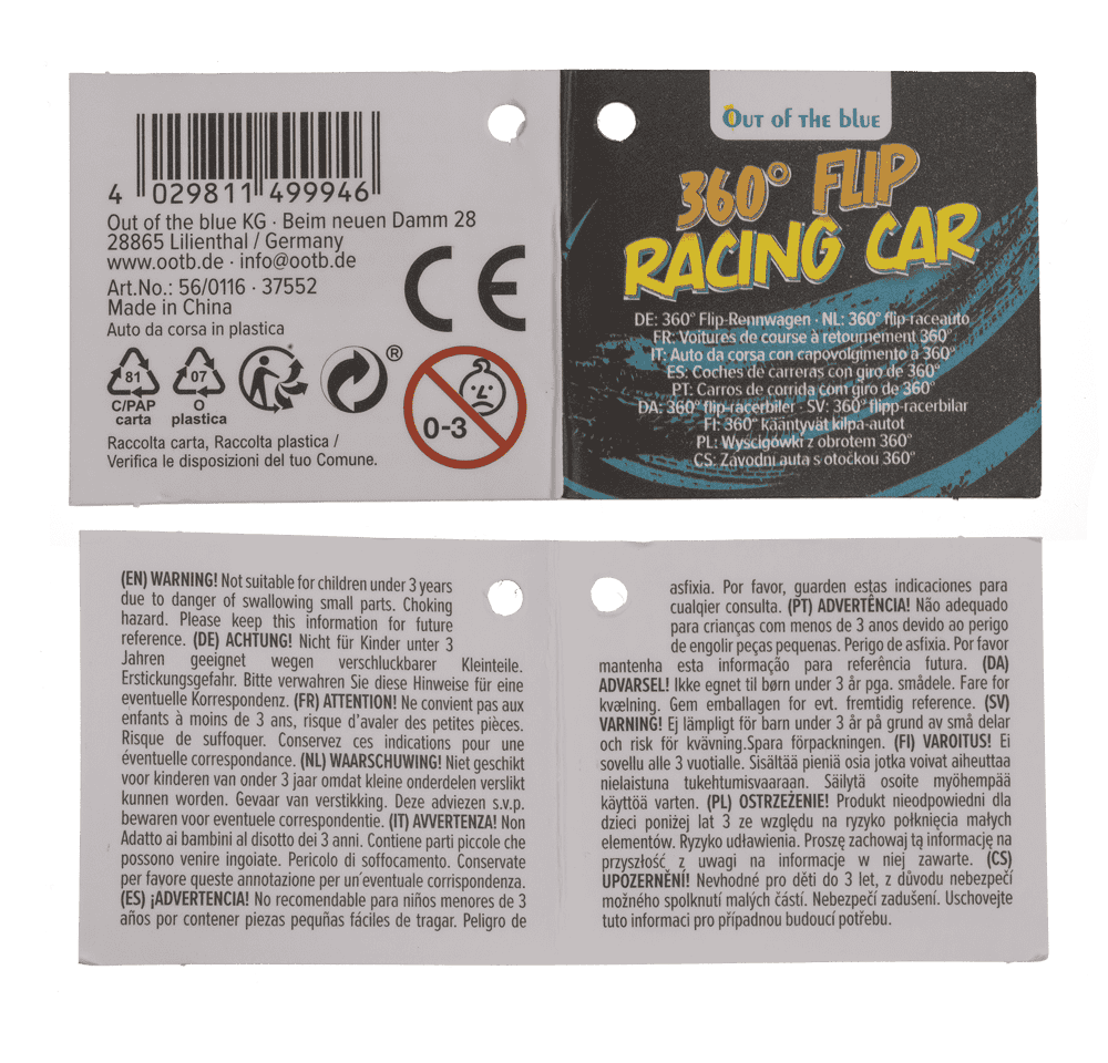 Voiture de course Flip, 360° Flip