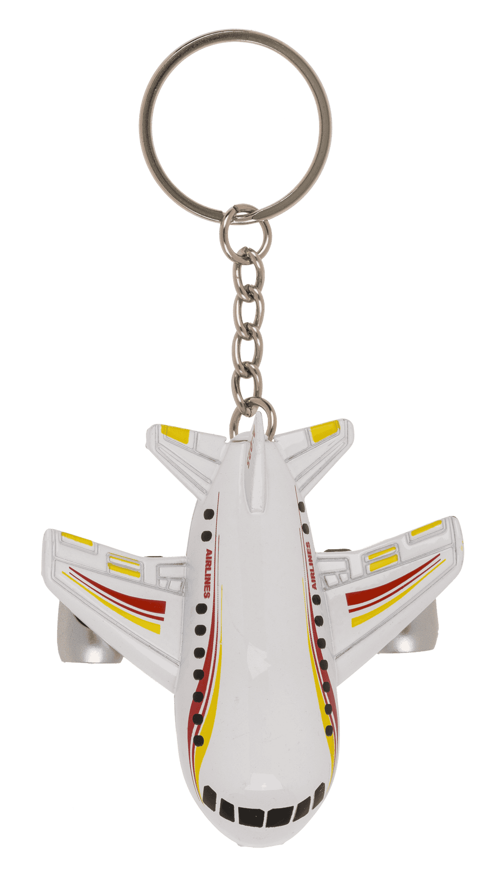 Metal Keyring, Airplane with Pull back