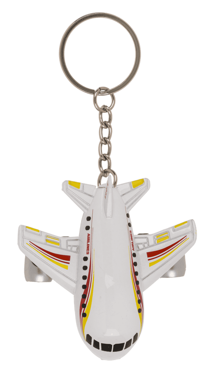Metal Keyring, Airplane with Pull back
