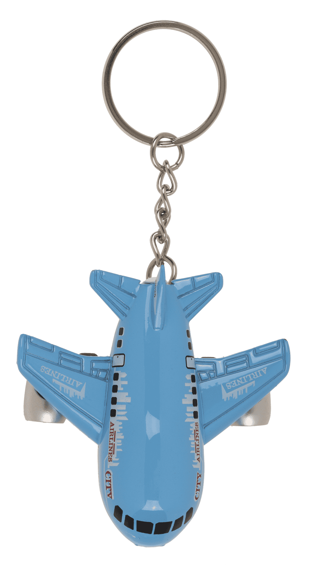 Metal Keyring, Airplane with Pull back