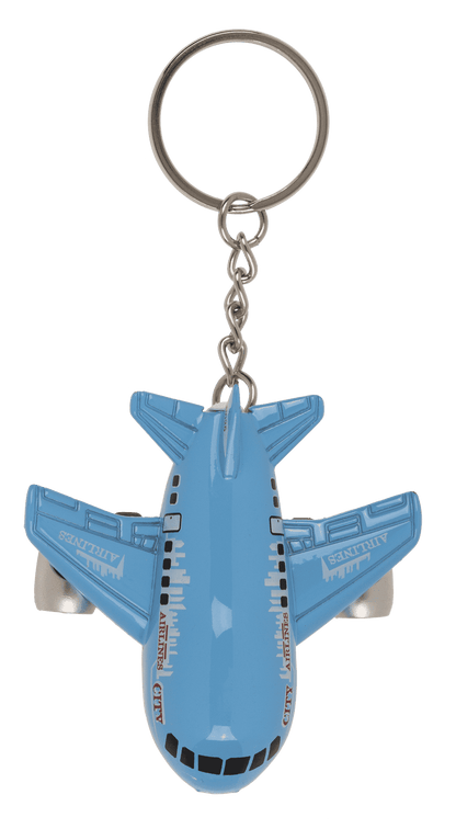 Metal Keyring, Airplane with Pull back
