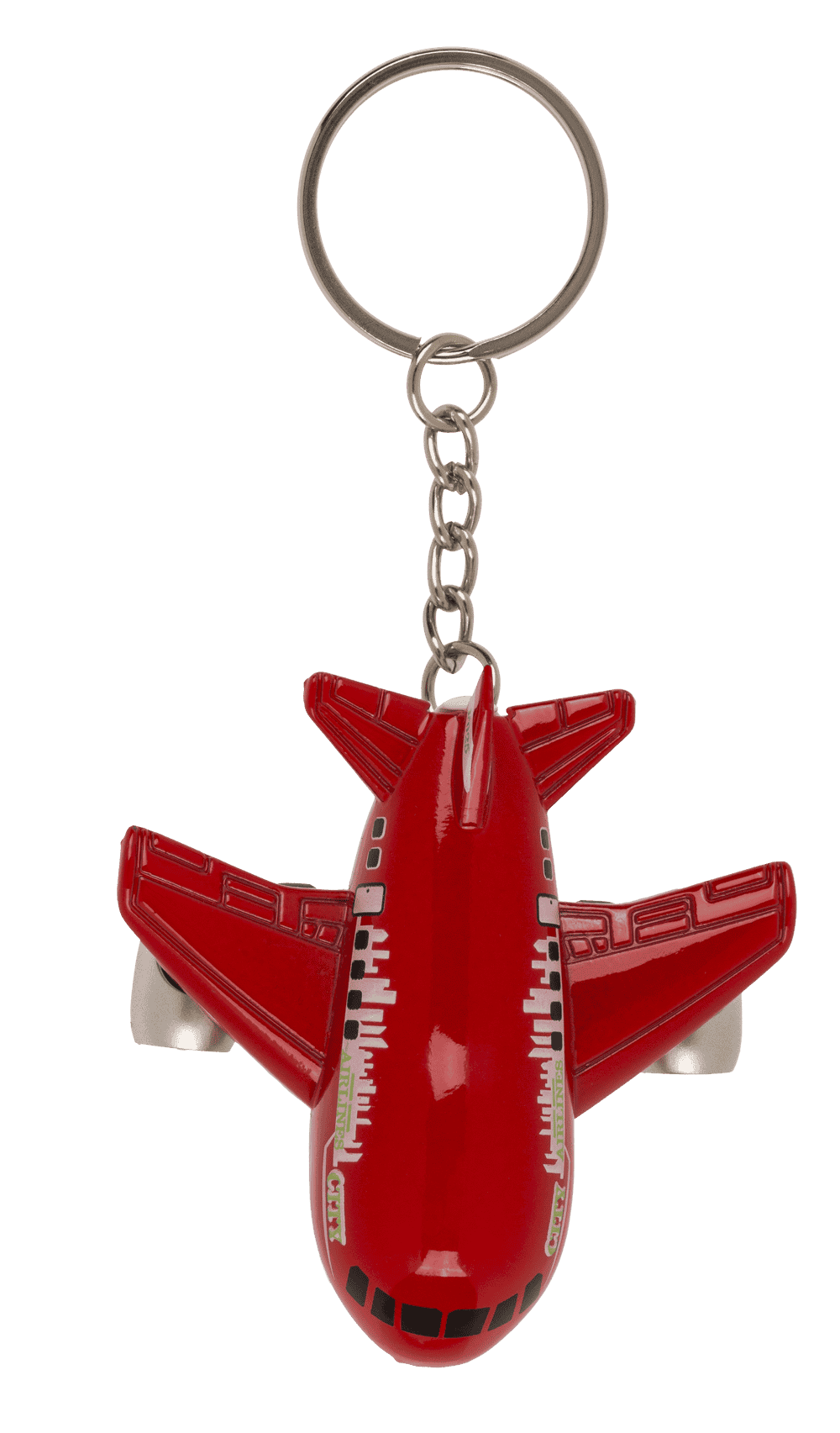 Metal Keyring, Airplane with Pull back