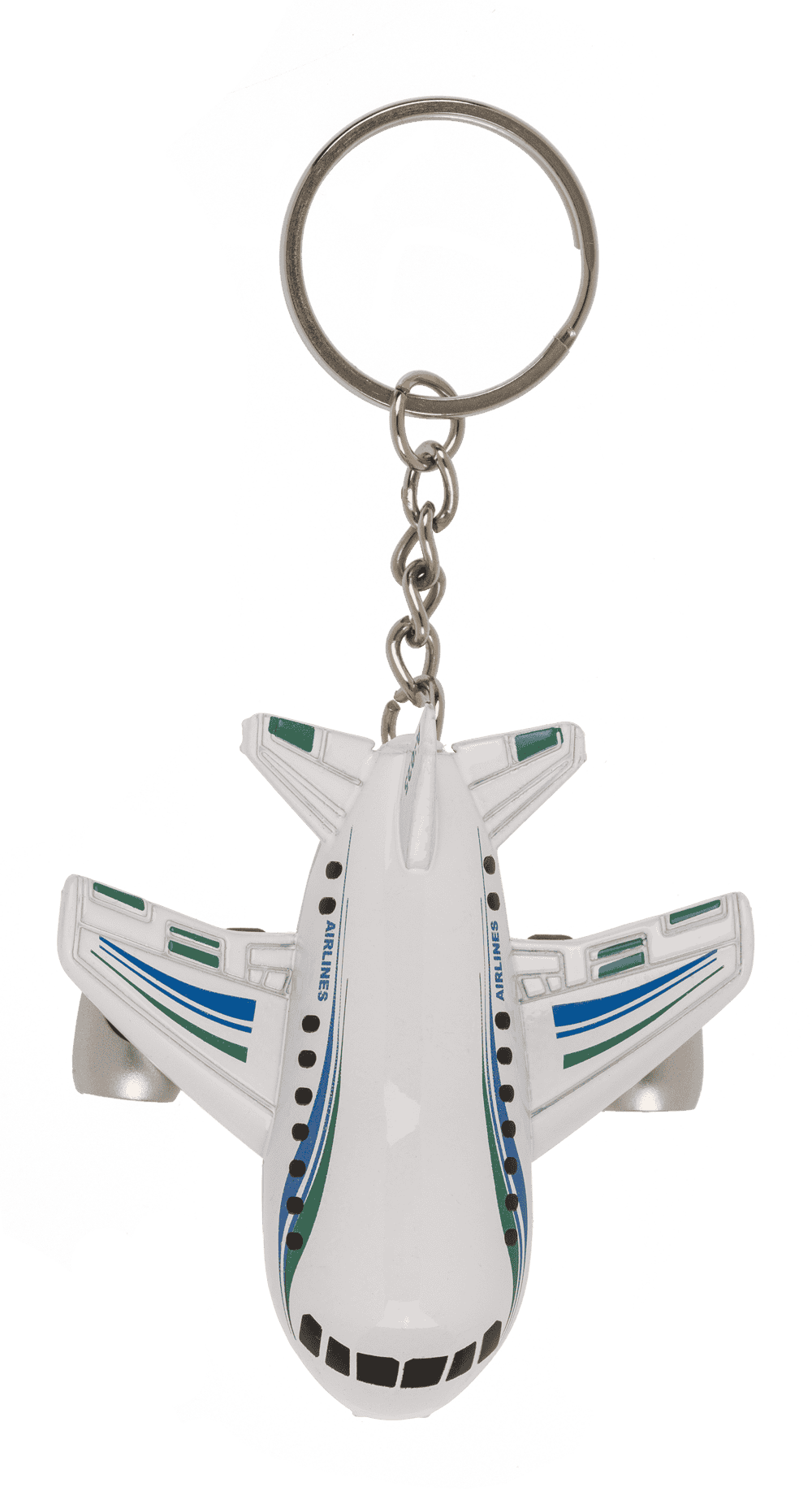 Metal Keyring, Airplane with Pull back