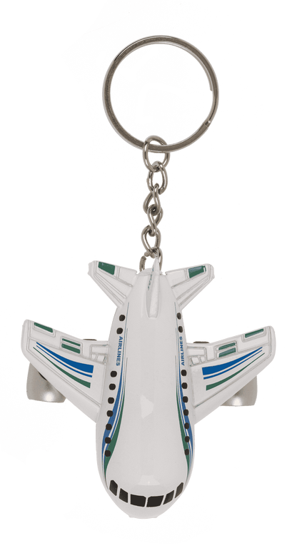 Metal Keyring, Airplane with Pull back
