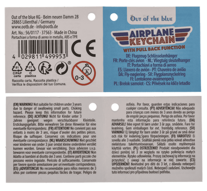 Metal Keyring, Airplane with Pull back