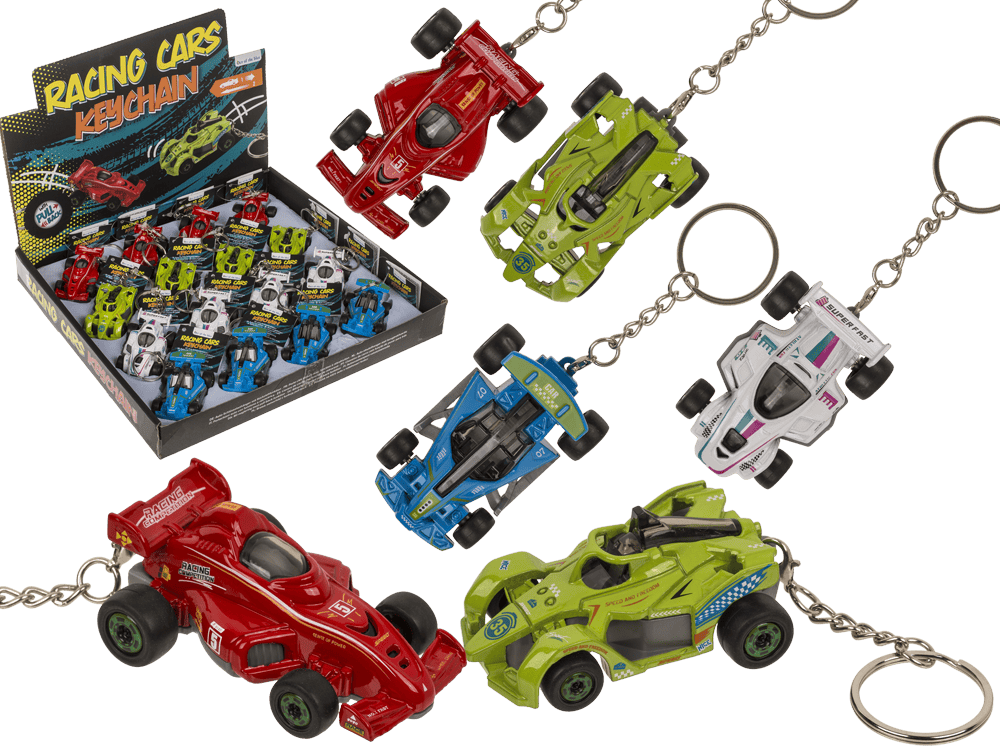 Metal Keyring, Racing car with pull back