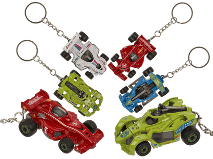Metal Keyring, Racing car with pull back